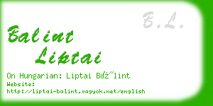 balint liptai business card